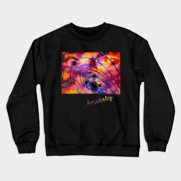 Anxiety Crewneck Sweatshirt by RoxanneG